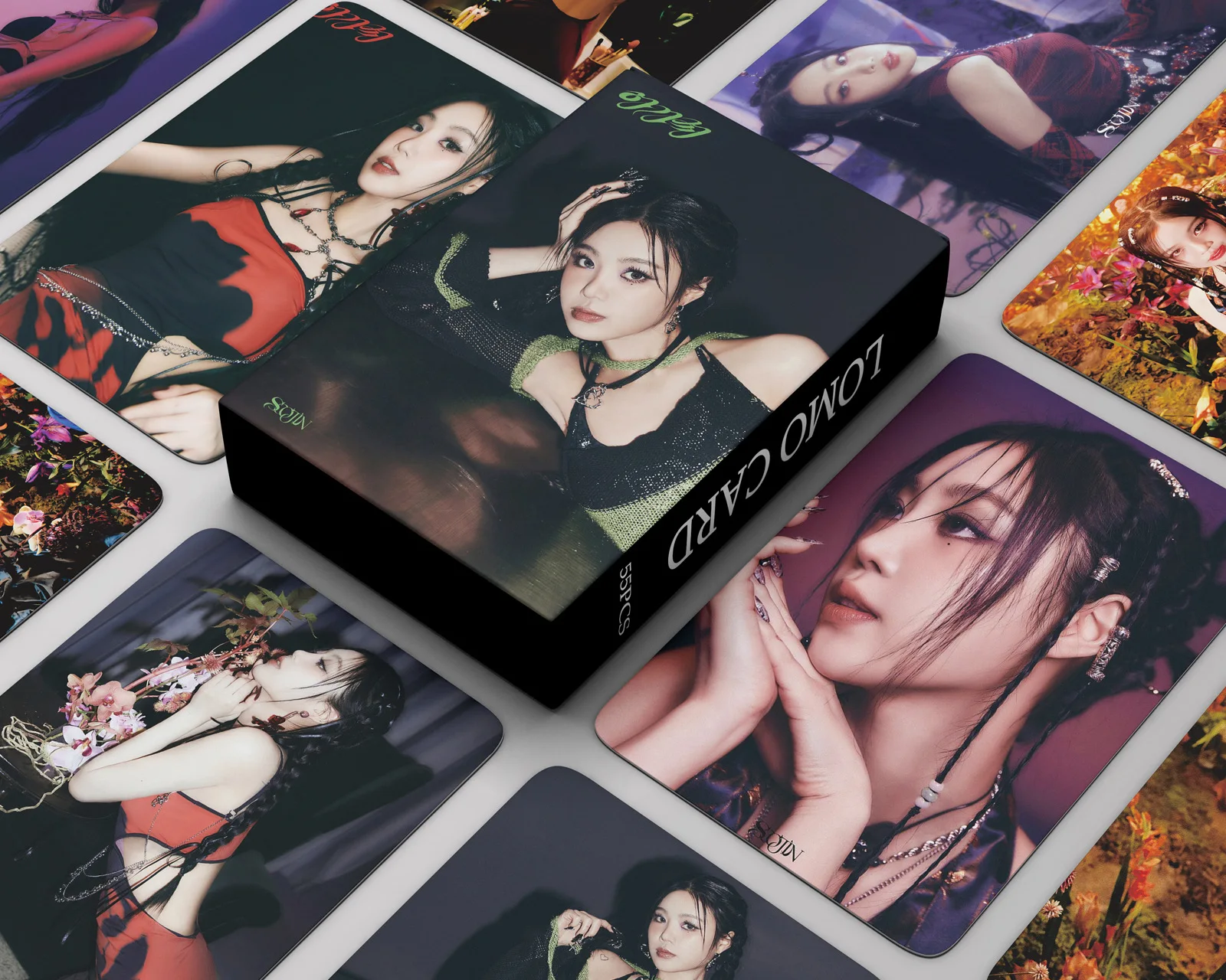 I-DLE 걸스 청바지, 수진, 새로운 사진 앨범, 주의 로모 카드, 하이 퀄리티 HD 포토카드, Kpop, 신제품 (G), 55 개