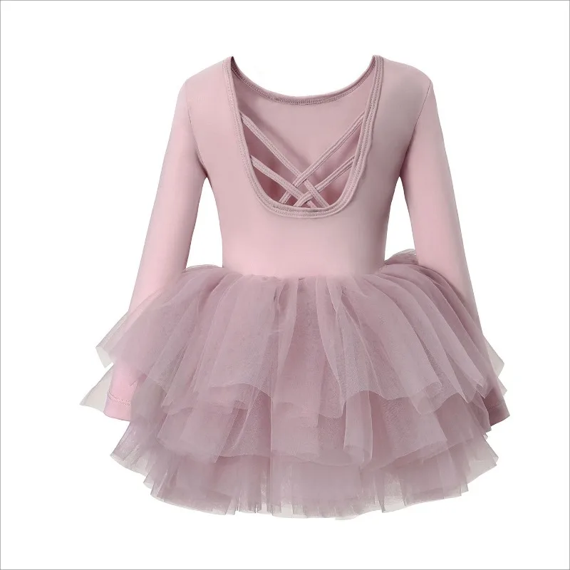 Robe Tutu de princesse pour bébé fille, tenue de Ballet bouffante à manches longues, Costume de spectacle, robe de danse pour fête de mariage, 1-8 ans
