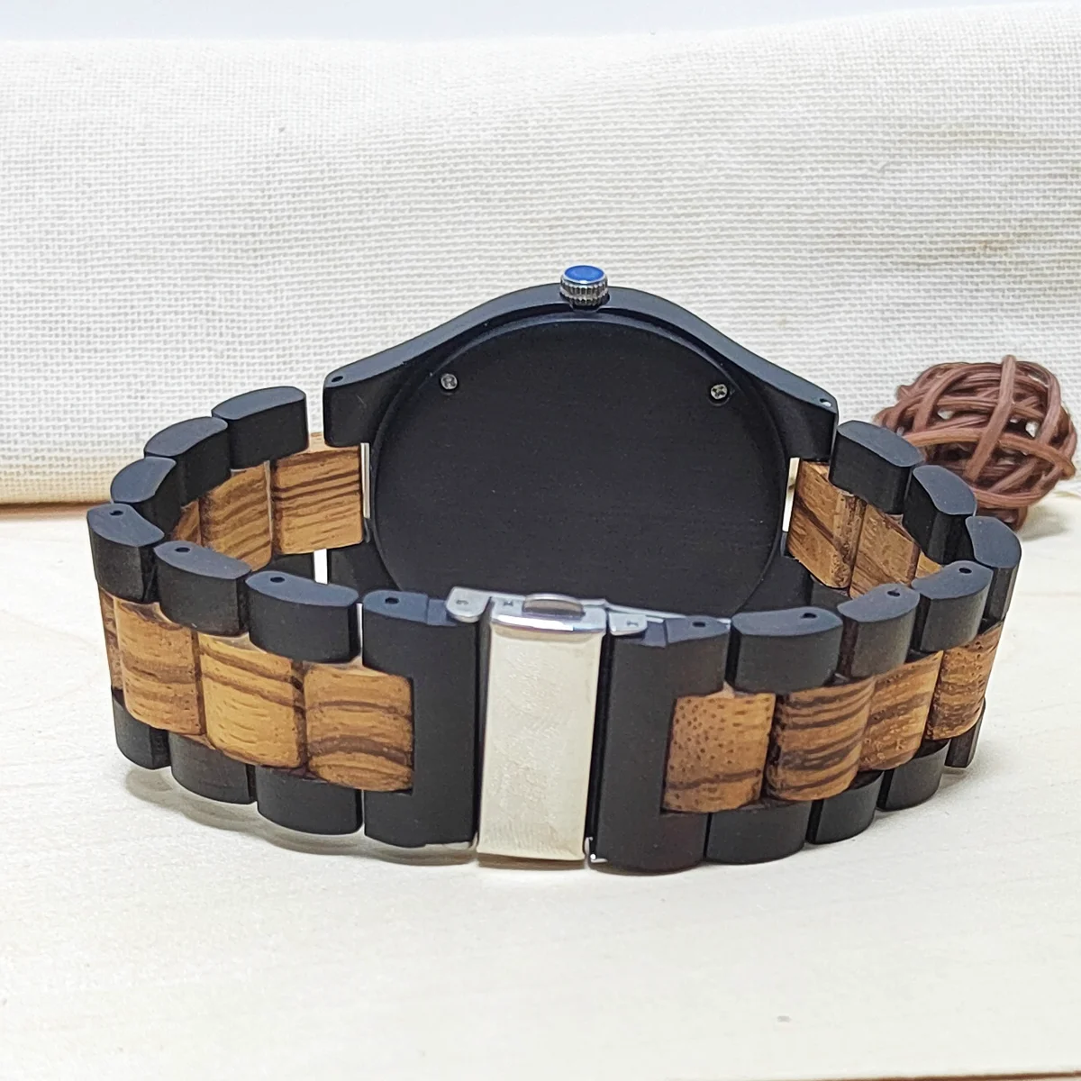 Wooden Wrist Watches Man Viking Symbol Element Clock Personalized Anniversary Gift for Husband Men's Wood Quartz Wristwatches 3