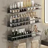 Bathroom Shelf Makeup Storage Organizer Aluminum Alloy Shampoo Rack Shower Shelf Bathroom Accessories No Drill Wall Shelf 3