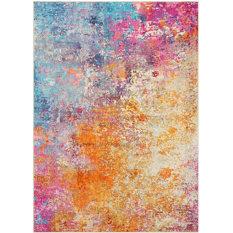 Modern Abstract Area Rug Washable Rug for Entryway Anti Slip Stain Resistance Carpet for Bedroom Kitchen Bathroom Floor Mat