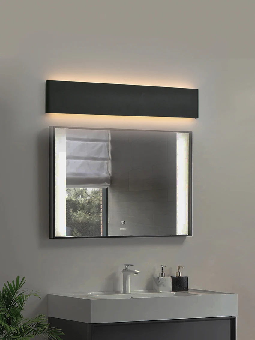 Description Picture 3 of item14W/24W/30W Matte Black Modern Indoor Wall Light Up and Down LED Vanity Light for Bathroom Living room Wall Lighting Fixtures