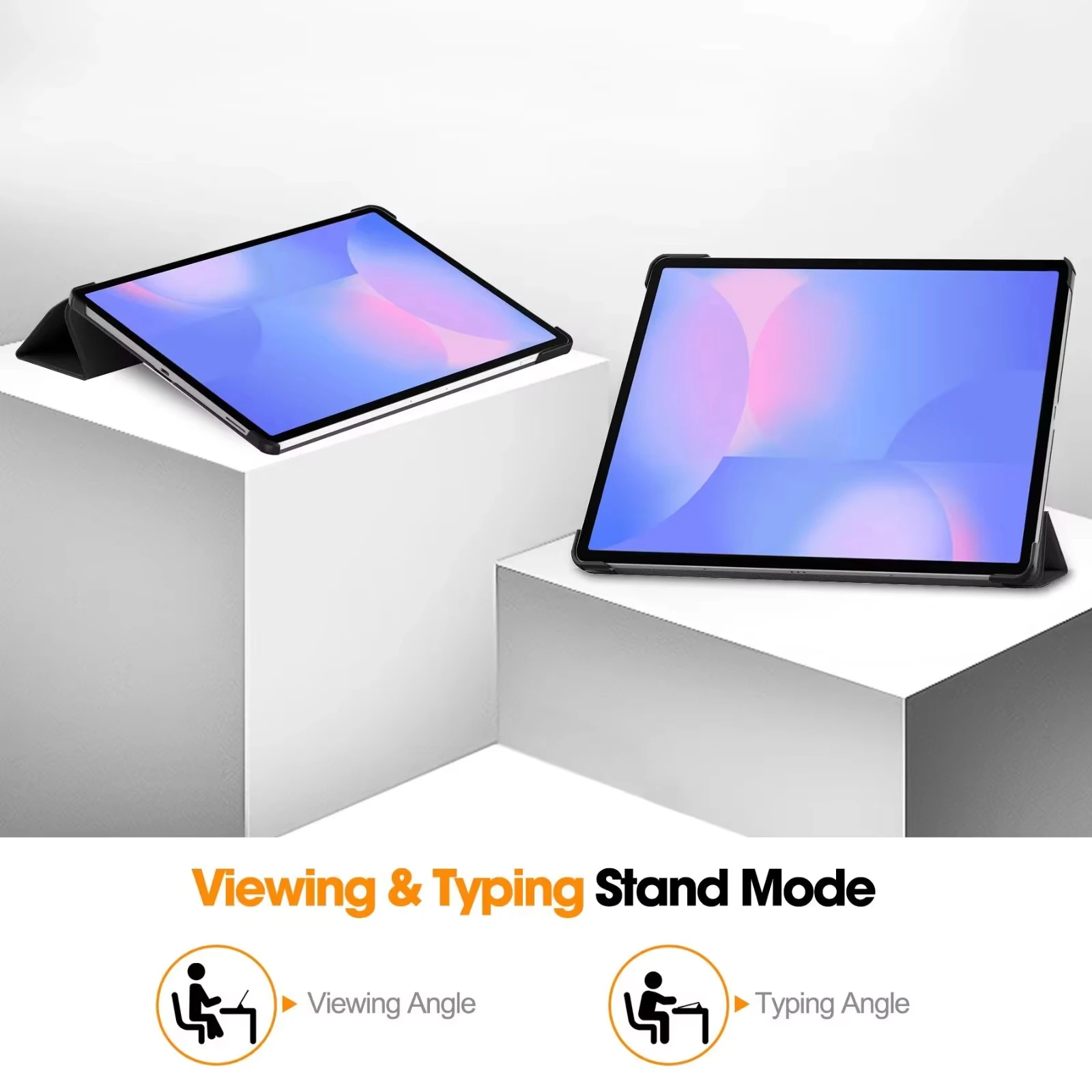Ultra-Thin Portable Protective Case for 12-Inch Tablets, Three-Fold Design