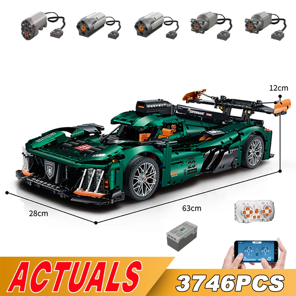 

Новинка 3746 шт. Техническое приложение пульт дистанционного управления Мотор мощность 9X8 Гибридный гиперкар модель автомобиля конструктор игрушки Рождественский подарок для мальчиков