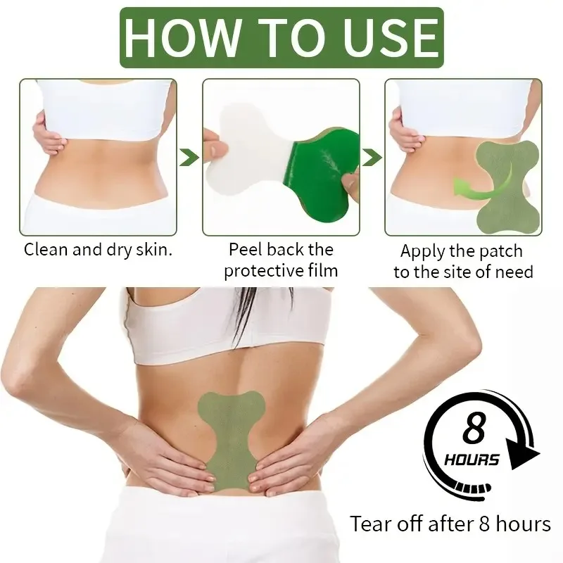 Lumbar Vertebra Patch 12/36/72PCS Back Waist Self-heating for Running Yoga Fitness Exercise