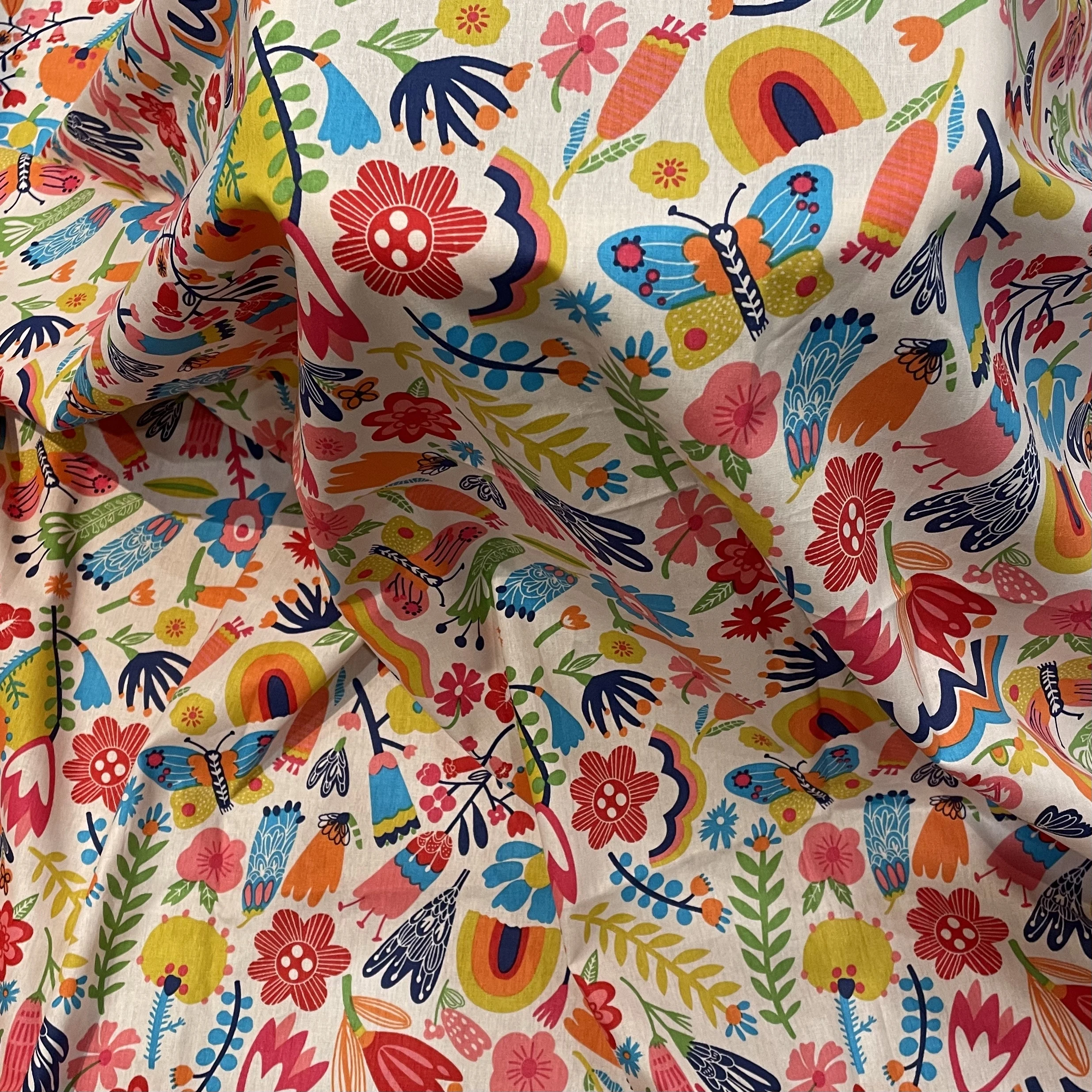 50*145cm Rainbow Flower 100% Cotton Printed Fabric for Hand Sewing Fabric Patchwork Children's Dresses and Skirts DlY cotton fabric