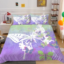 

European Pattern Hot Sale Soft Bedding Set 3d Digital Butterfly Printing 2/3pcs High Quality Duvet Cover Set ES/DE/EU/US Size