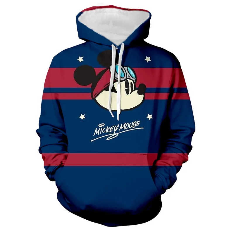

Fall New Harajuku Men's and Women's Disney Mickey and Donald Duck Anime Hoodie 3D Printing Fashion Men's Slim Fit Sportswear