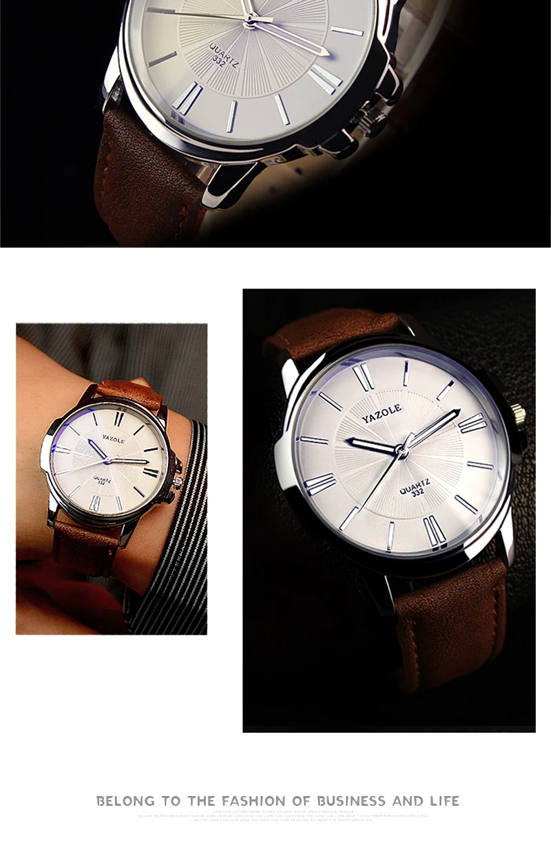 Wristwatch Male Clock Yazole Quartz Watch Men Luxury Famous Wrist Business Watch