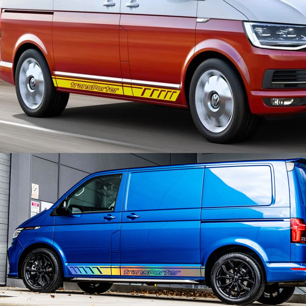 Autos eiten Streifen Aufkleber für VW Volkswagen Transporter T4 T5 T6  Multivan Caravell Tuning Autozubehör Vinyl Film Aufkleber - AliExpress