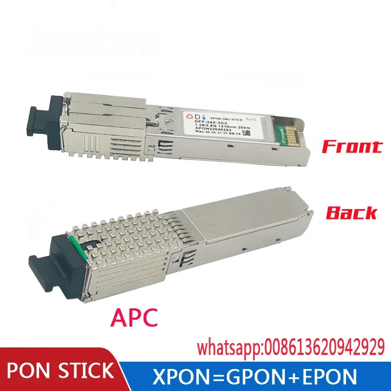 PON STICK XPON SFP ONU Stick EPON GPON With MAC PPPoE IPoE HGU SC Connector pon