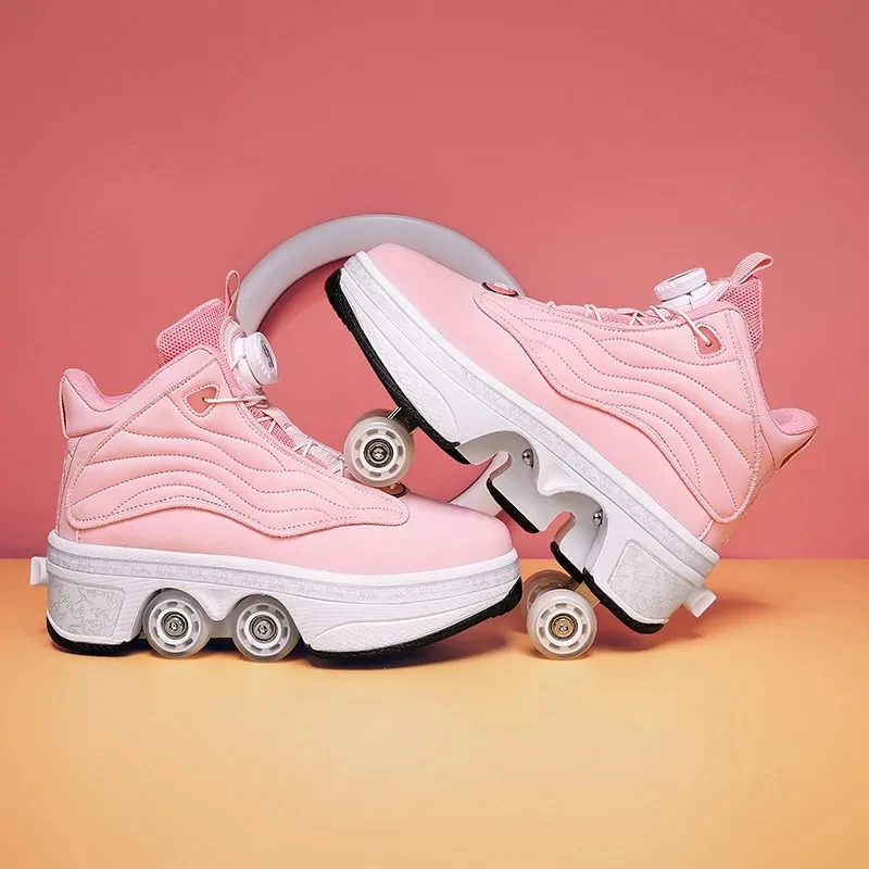 Patines de ruedas de deformación para niños y adultos, ruedas