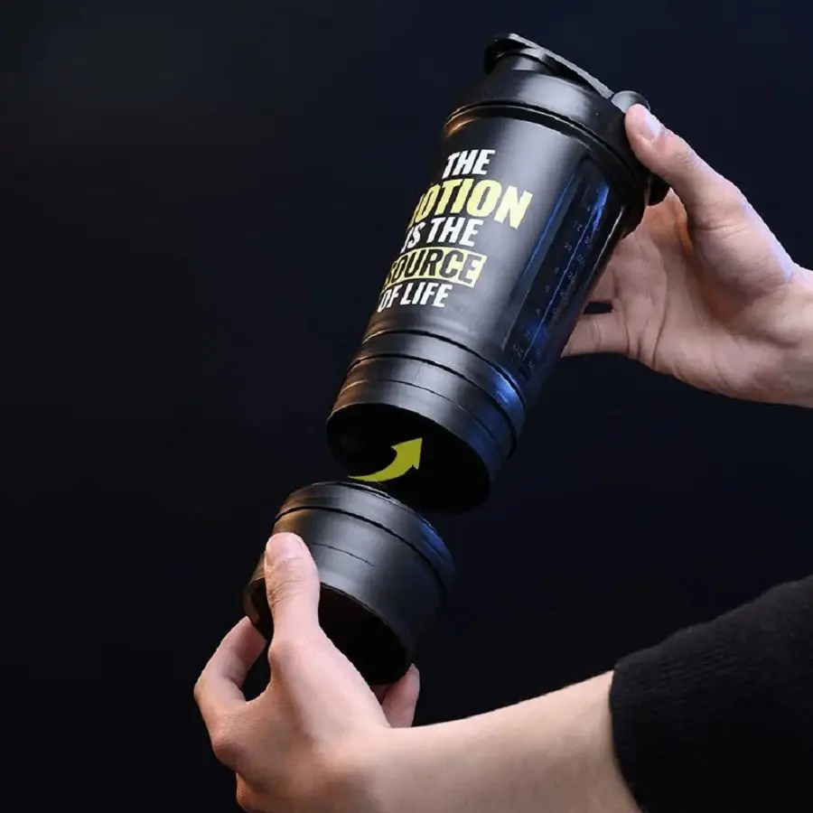 GIANXI Sports Water Bottle Large Capacity Thickened Portable Sports Water Cup Graduated Fitness Seal Leak-Proof Shaker Cup sports water bottle