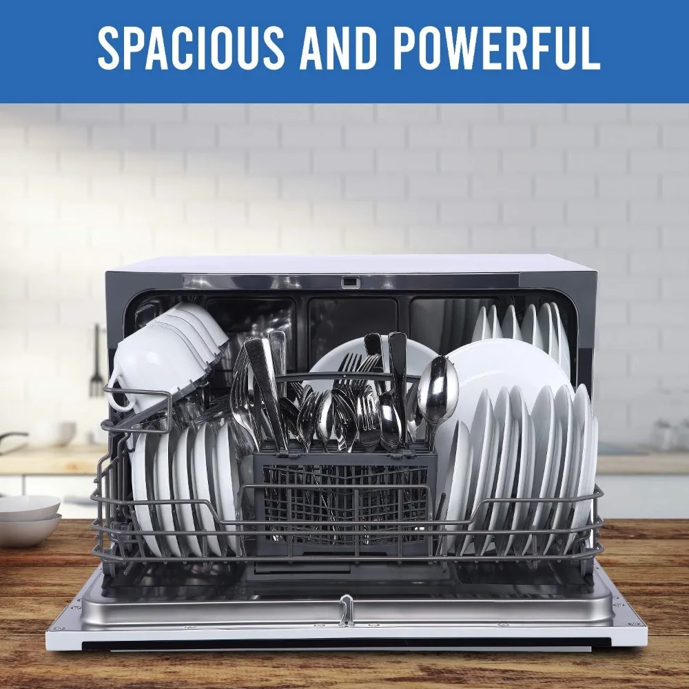Portable Countertop Dishwasher-7-Program System for Home, RV, and Apartment-Wash Dishes, Glass, and Baby Products