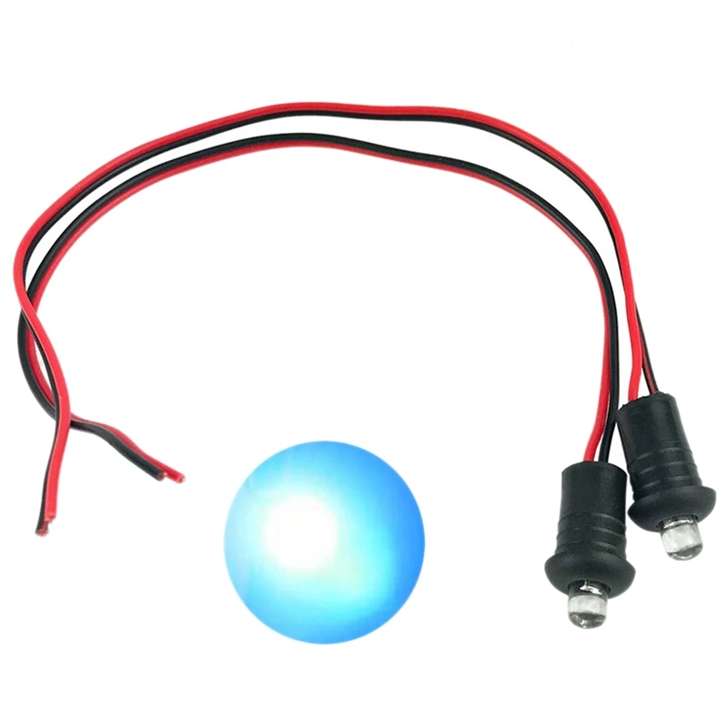 파란색 깜박이는 더미 가짜 자동차 알람 대시 마운트 LED 조명 오토바이 액세서리, 12V, 2 개