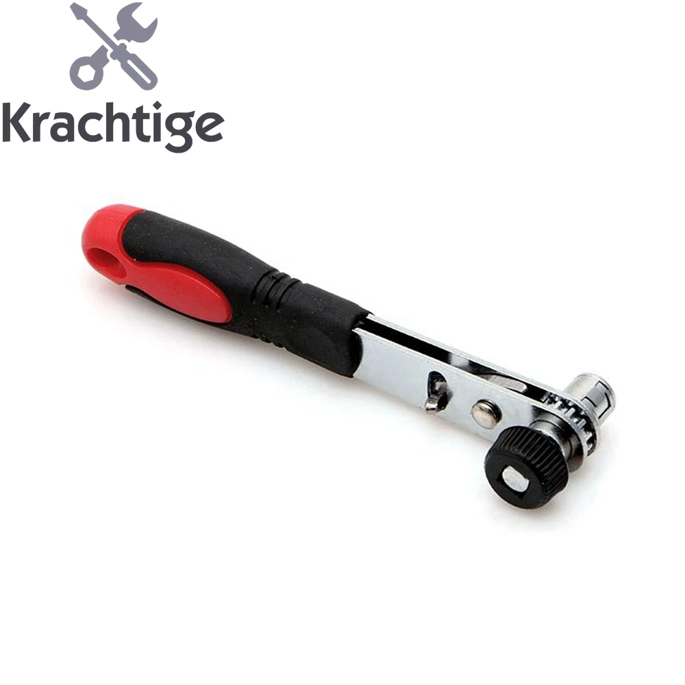Krachtige Mini Rapid Ratchet Wrench 1/4" Screwdriver Rod Quick Socket Wrench Tools Red Hex W