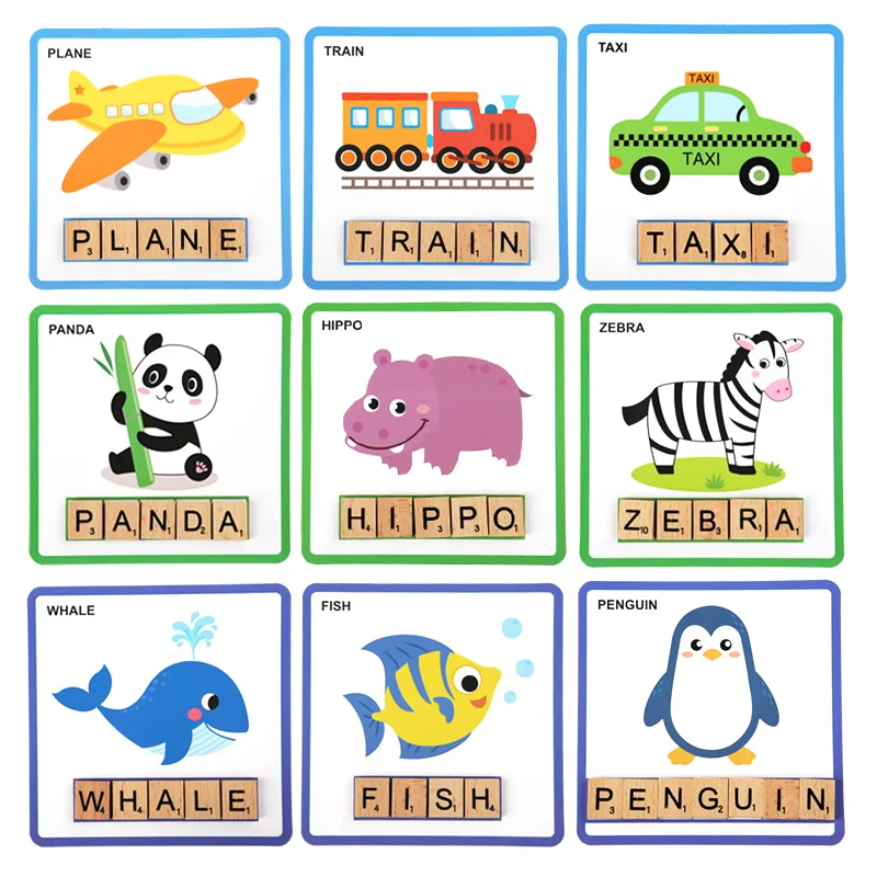 Children's toys learn English card alphabet cognition early cognitive puzzle toys 4