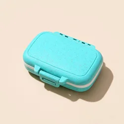 Compact Pill Organizer with 3 Compartments - Portable Medicine Storage & Dispenser (Blue)