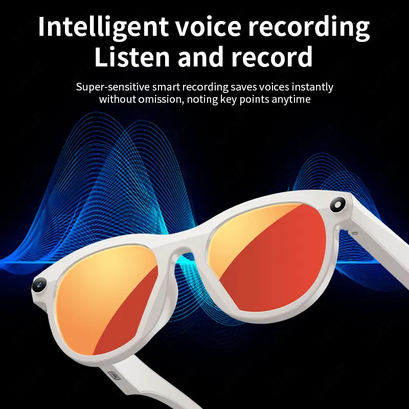 AI Glasses 200W Camera Glasses Bluetooth Glasses Language Translation Smart Glasses Voice Call Music Video Record Smart Eyewear