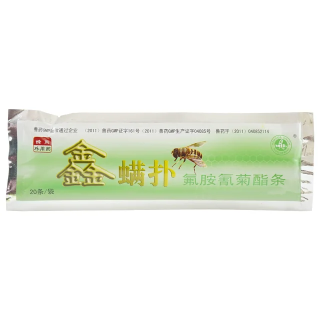 20Db/Csomag 20 Flualvalinate Csíkok Rovarok Elleni Kártevőirtó Azonnali Atkák Gyilkos Miteticid Méhgyógyászat Méhészeti Eszközök - Image 3