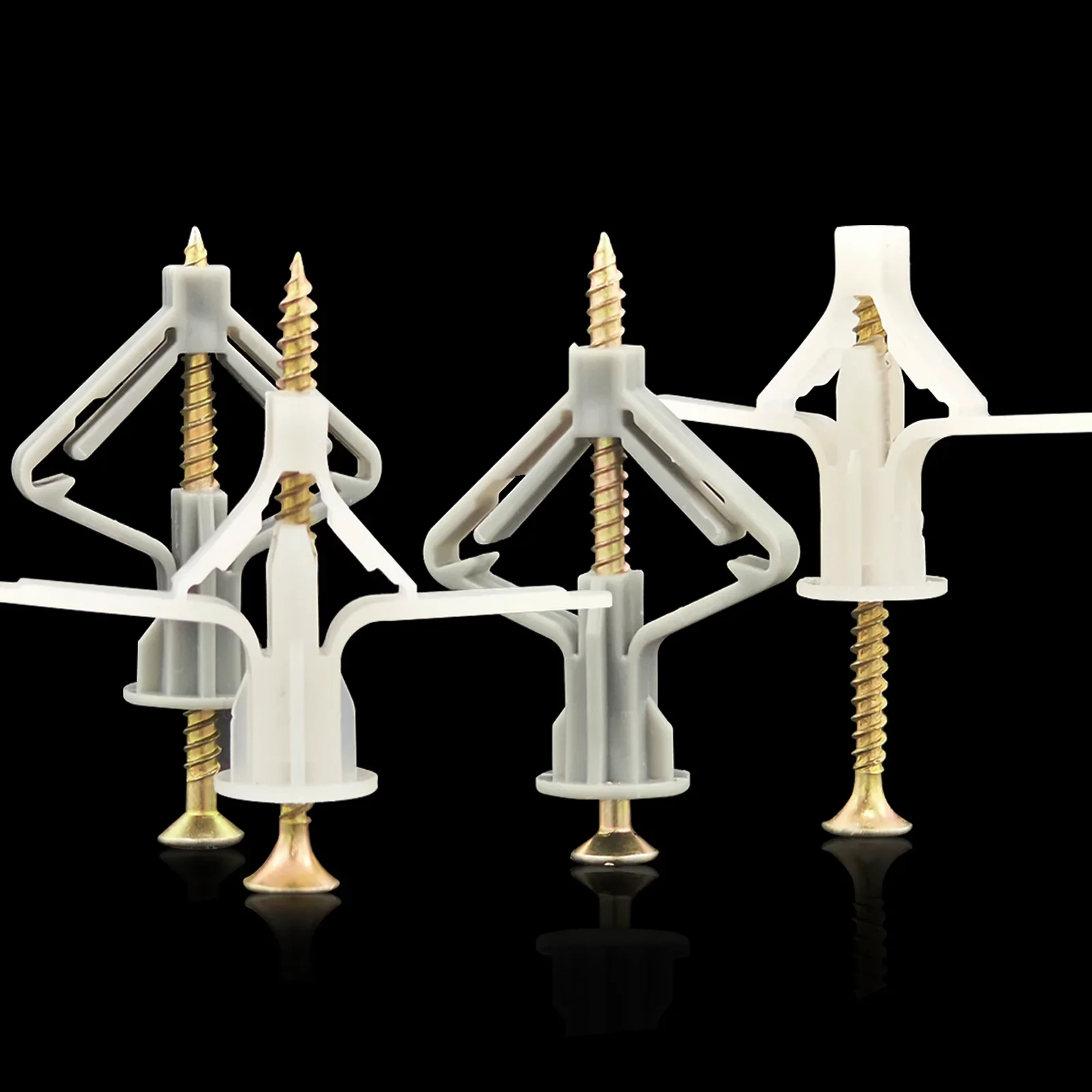 Description Picture 2 of item25 Sets Of Nylon Expansion Drywall Anchoring Kit With Galvanized Carbon Steel Screws, Self-Drilled Wall, Special For Drywall