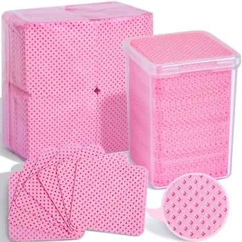 YIKOOLIN 200 pièces lingettes à ongles non pelucheuses lingettes à colle pour cils lingettes d'élimination du vernis à ongles pour produit professionnel d'extension de cils