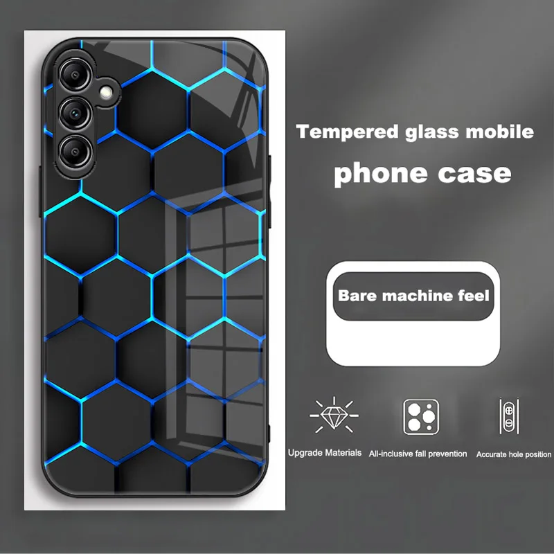 Luxury Tempered Glass Hard Back Bumper Case - Enhanced Protection & Sleek Design