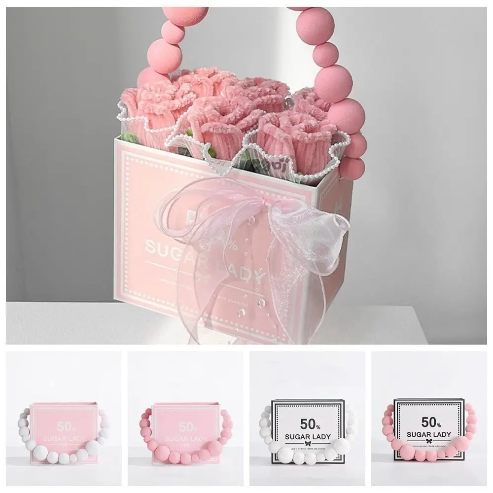 DIY 휴대용 꽃 다발 상자, 신선한 꽃 상자, 창의적인 선물, 로맨틱 꽃 가방..