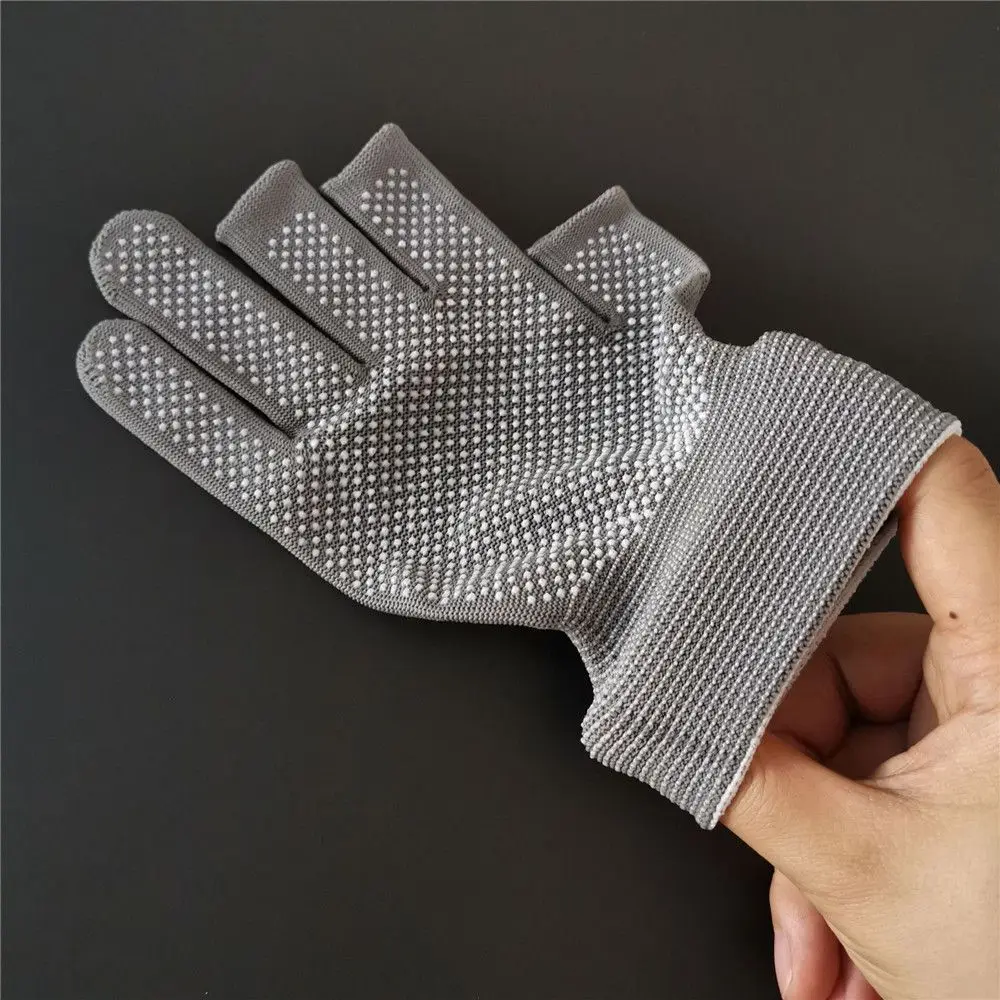 1 Pair Anti-Slip Fishing Gloves Spring Summer Ice Cool Breathable Sunscreen Antiskid Open/Half Fingers Cycling Sport Gloves