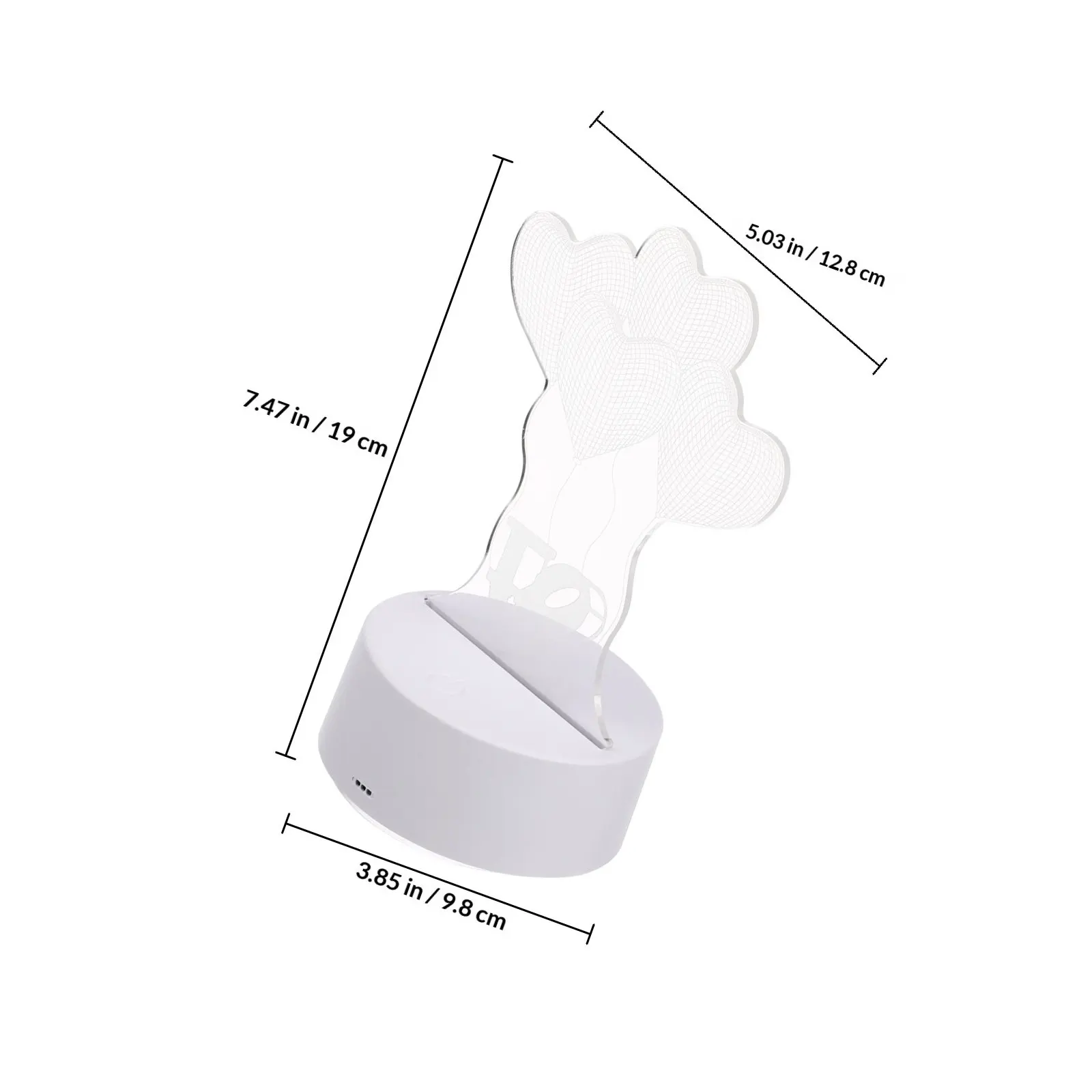 1개 LED 하트 3D 램프 일루전 터치 스위치 7색 야간 조명 오토바이 패턴 안전 수면 장식 어린이를 위한 완벽한 선물
