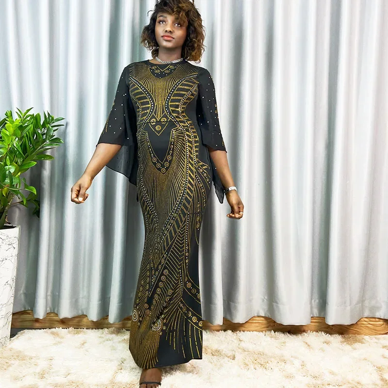 

2024 Fashion Slim Elastic Rhinestone Beaded Women Dress