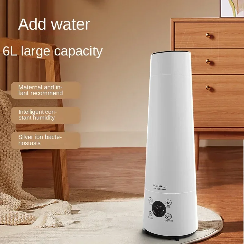 

6L high-capacity atomization humidifier with water added, ultrasonic household air with high mist volume,