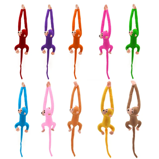 60cm Kawaii Long Arm Tail Monkey Stuffed Doll Plush Curtains Baby Sleeping Appease Animal Toys Car Decoration Valentine's 900C 1