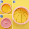 8Pcs Sport Ball and Trophy Shape Cookie Stamps with Plunger Cutters Set Football Volleyball Soccer Basketball Biscuit Cutter 2