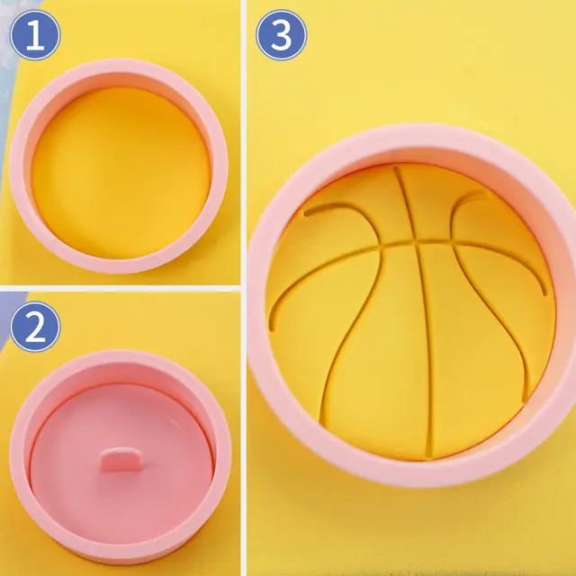 8Pcs Sport Ball and Trophy Shape Cookie Stamps with Plunger Cutters Set Football Volleyball Soccer Basketball Biscuit Cutter 2