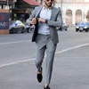 Costume Homme 2024 Fashion Men Wedding Suits Groom Tuxedos 2 Pieces (Jacket +Pants) Business Blazers Slim Fit Plus Size 1