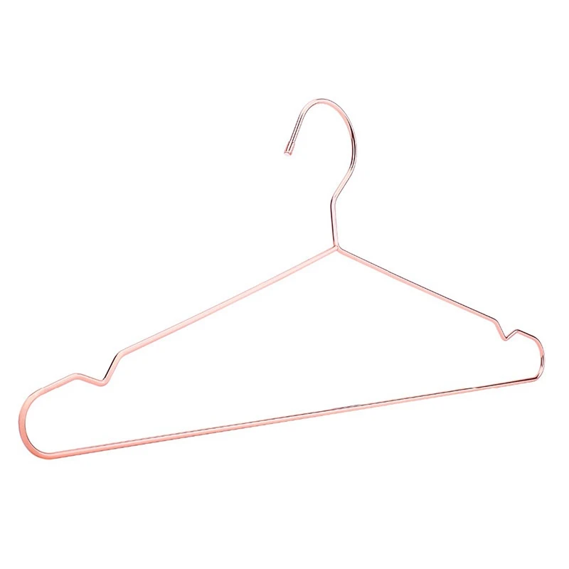 10Pcs Rose Copper Gold Metal Clothes Shirts Hanger With Groove, Heavy Duty Strong Coats Hanger, Suit Hanger Rose Gold 4