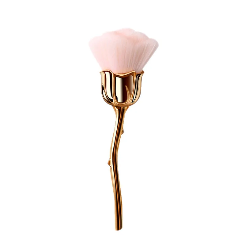 Flower Nail Brush For Manicure Rose Nail Art Brush Nail Accesories Tools Popular Round Small Gel polish Dust Cleaning Brushes 5