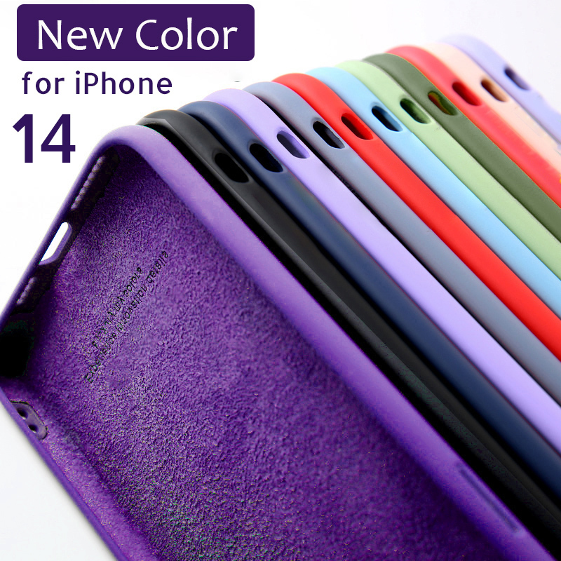 Liquid Silicone Case For iPhone 15 14 12 Pro Max Mini for iPhone 11 X XR XS 13 7 8 Plus SE 2020 6 6s Plus 11 Shockproof Cover