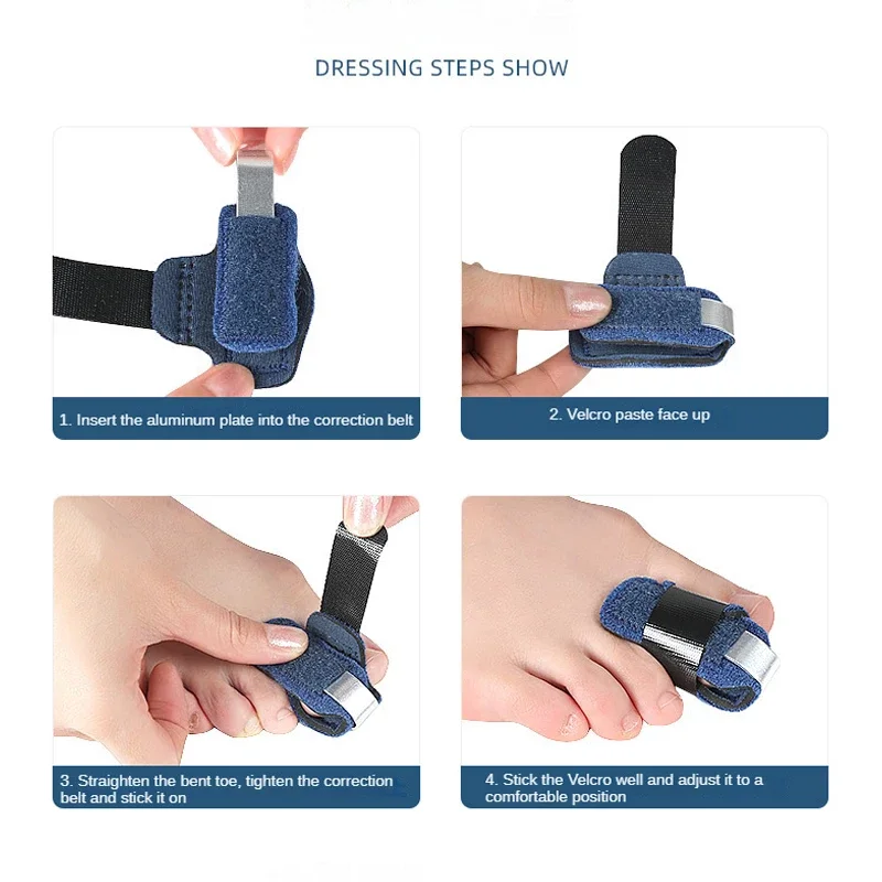 Toe Splint Straightener Hammer Separator Corrector Crooked Fingers Claw Stabilizer Support Feet Care Corrector Pain Relief 1Pcs toe separator toe corrector hammer toe corrector