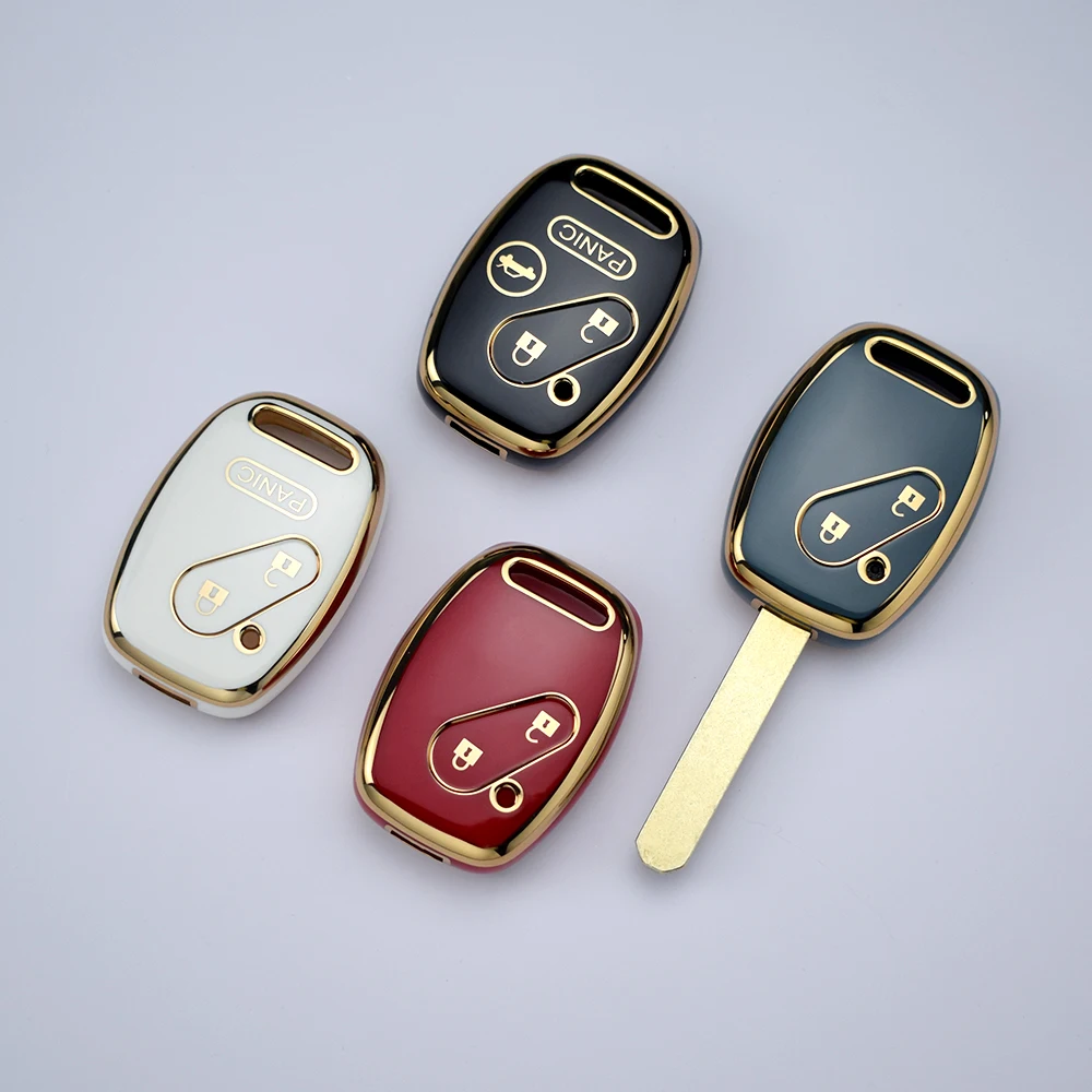Key case cover key case car key shell 2 3 4 Buttons TPU Car Key Case Cover Honda Fit CIVIC JAZZ Pilot Accord CR-V Freed Freed Pilot StepWGN Insight Key Shell