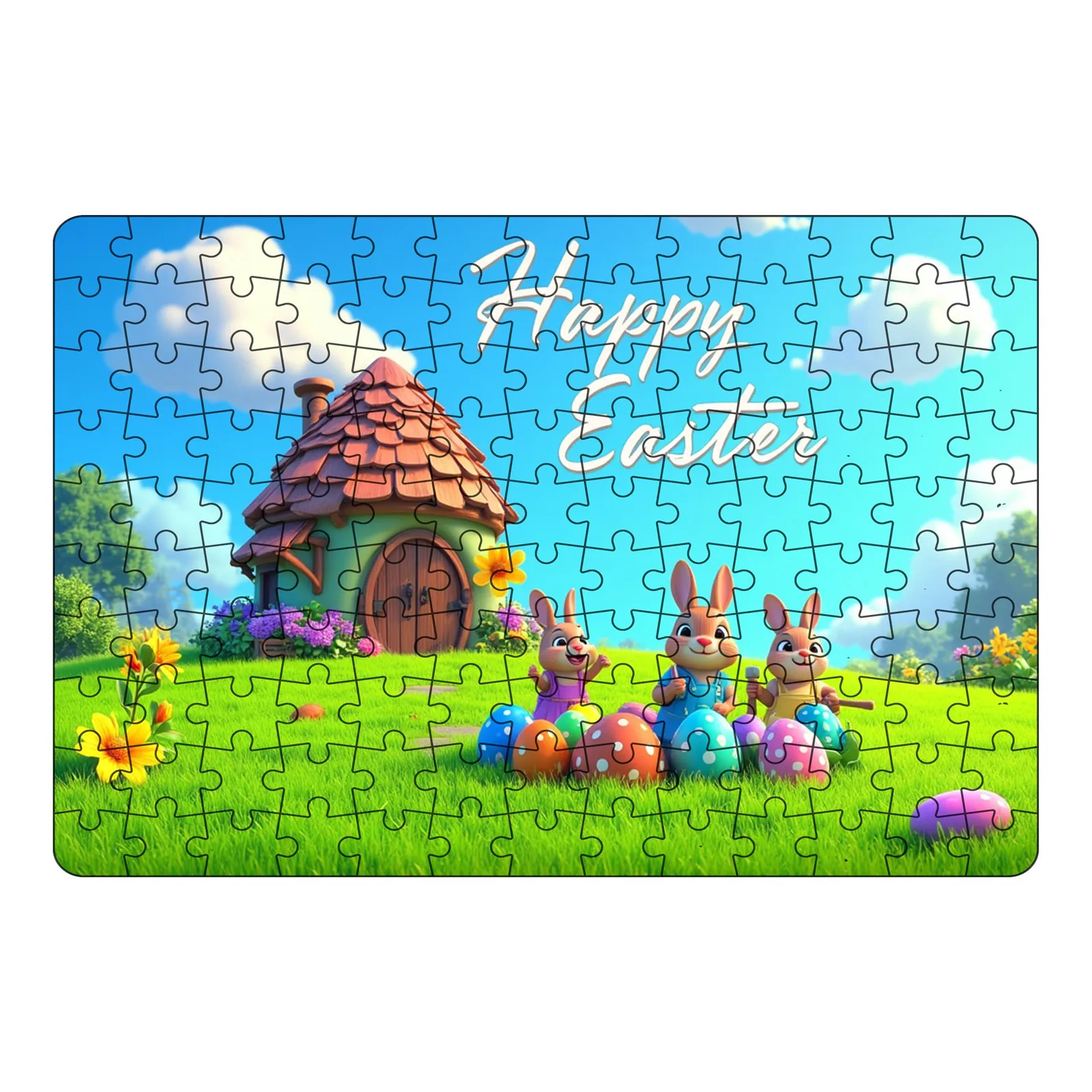 3d Mini 130 Piece Puzzles For Kids Ages 4 6 8 Rabbit Eggs Easter Decorations Floor Puzzles Gifts For Kids School Birthday 60pc