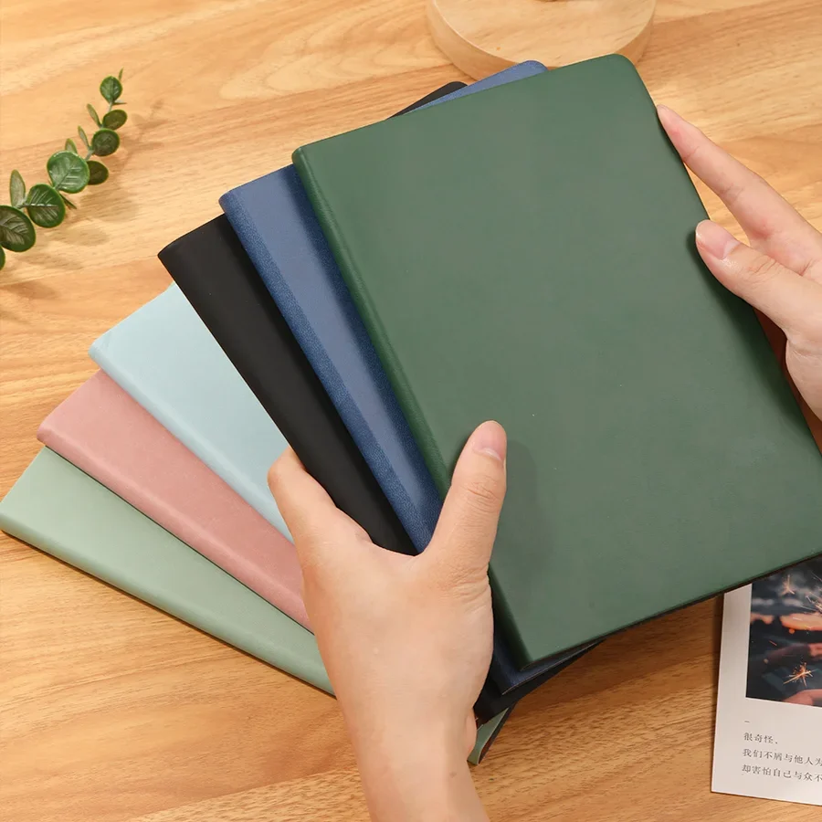 A5 Soft Leather Notebook 120 Pages Office Stationery Waterproof Cover
