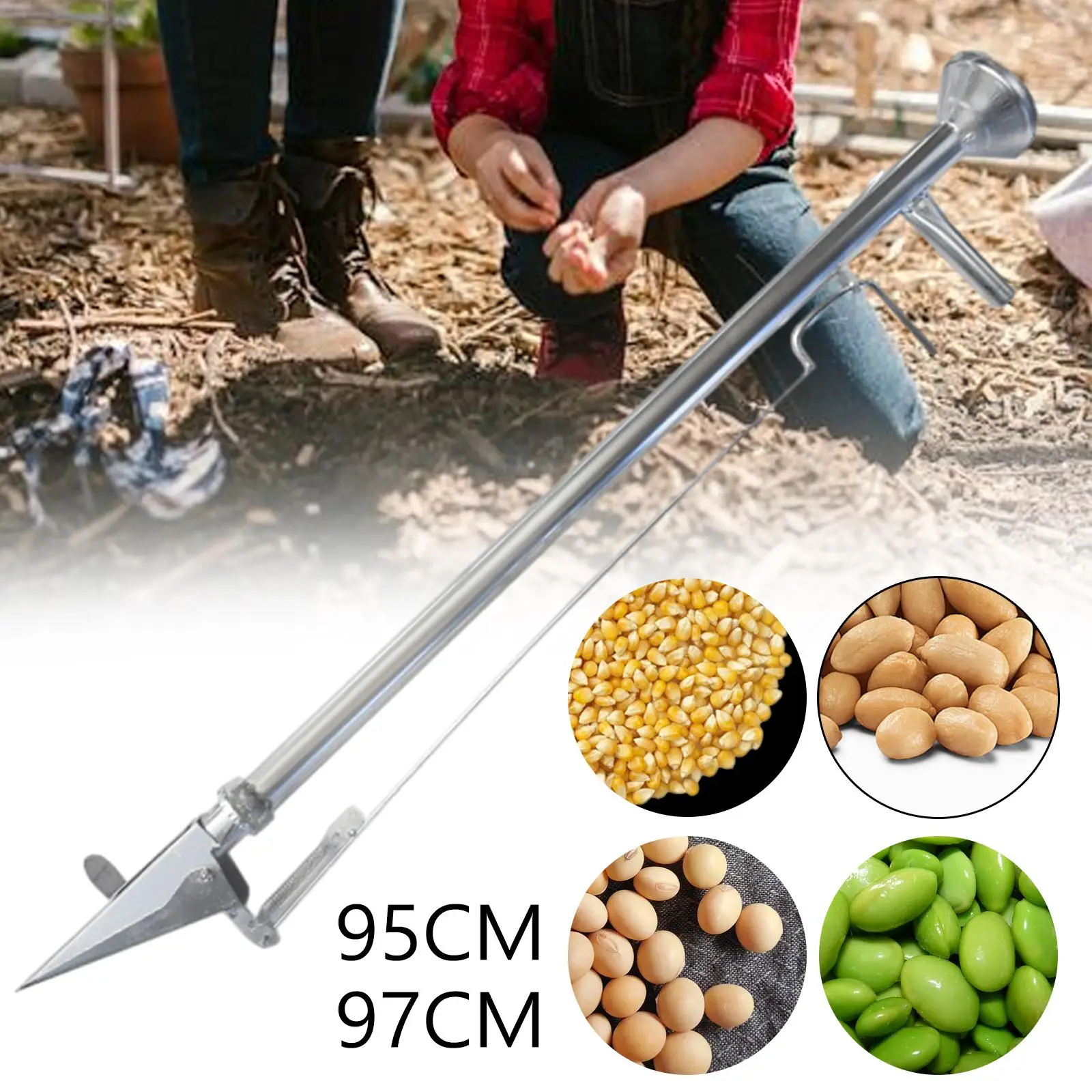 Sowing Seed Sower Dispenser Seed Spreader Manual Seed Planter for Lawn Seedlings Sowing Seeds Carrot Transplanting Plants Grass