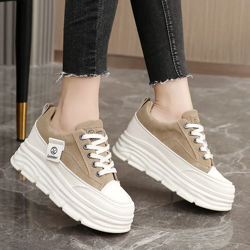 Sneakers donna casual stringate per passeggio primavera autunno_voghion.com