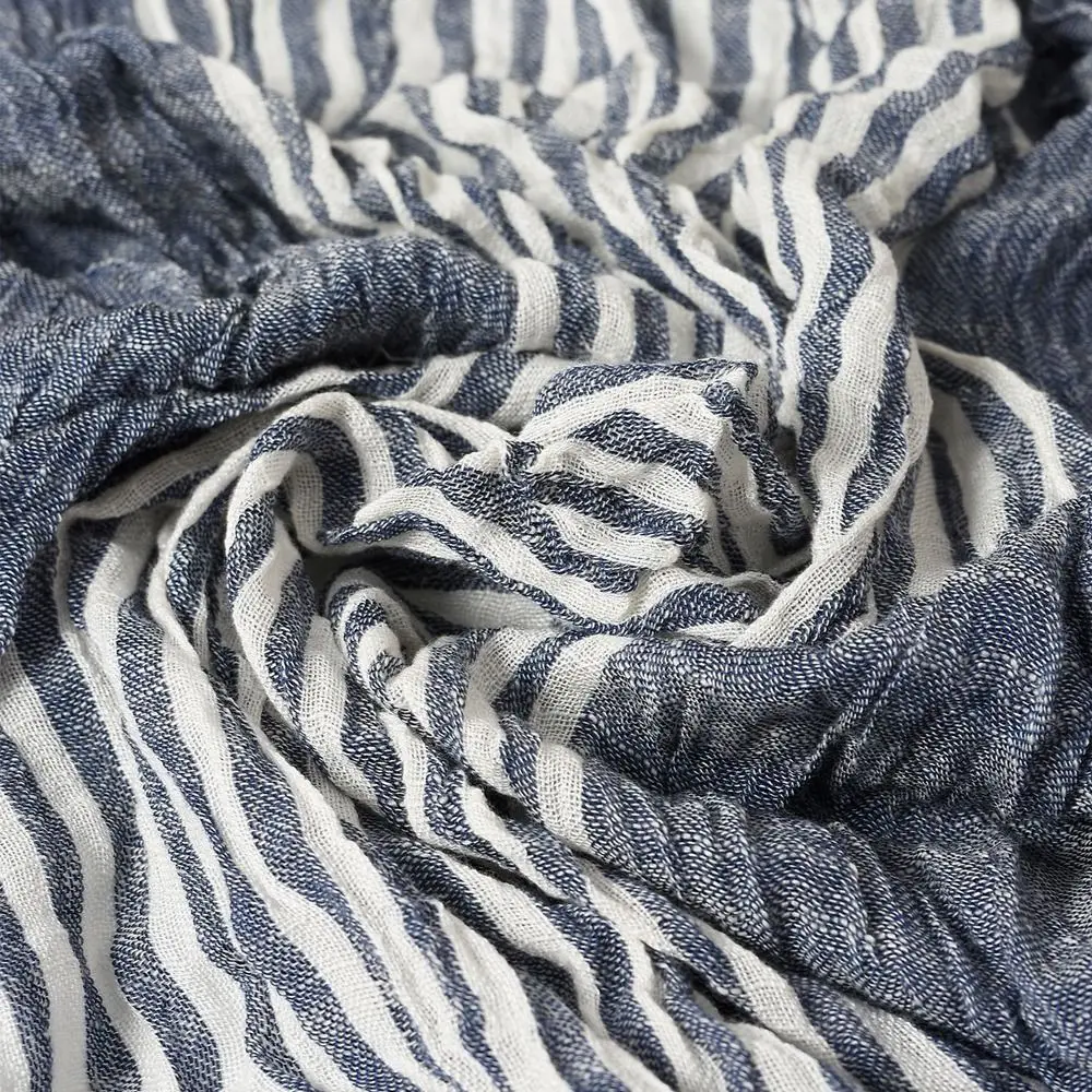 Male Accessories Cotton Linen Yarn-dyed Winter Men's Scarf Tassel Soft Thin Long Shawl Striped Men's Scarves Autumn Winter Warm