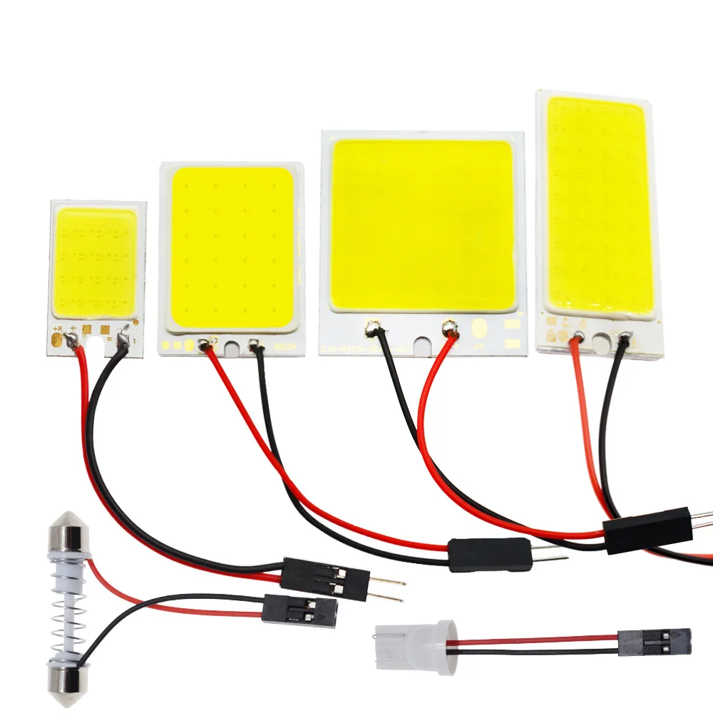C5W Cob 24 36 48SMD чип белая лампа для чтения led T10 автомобильная светодиодная