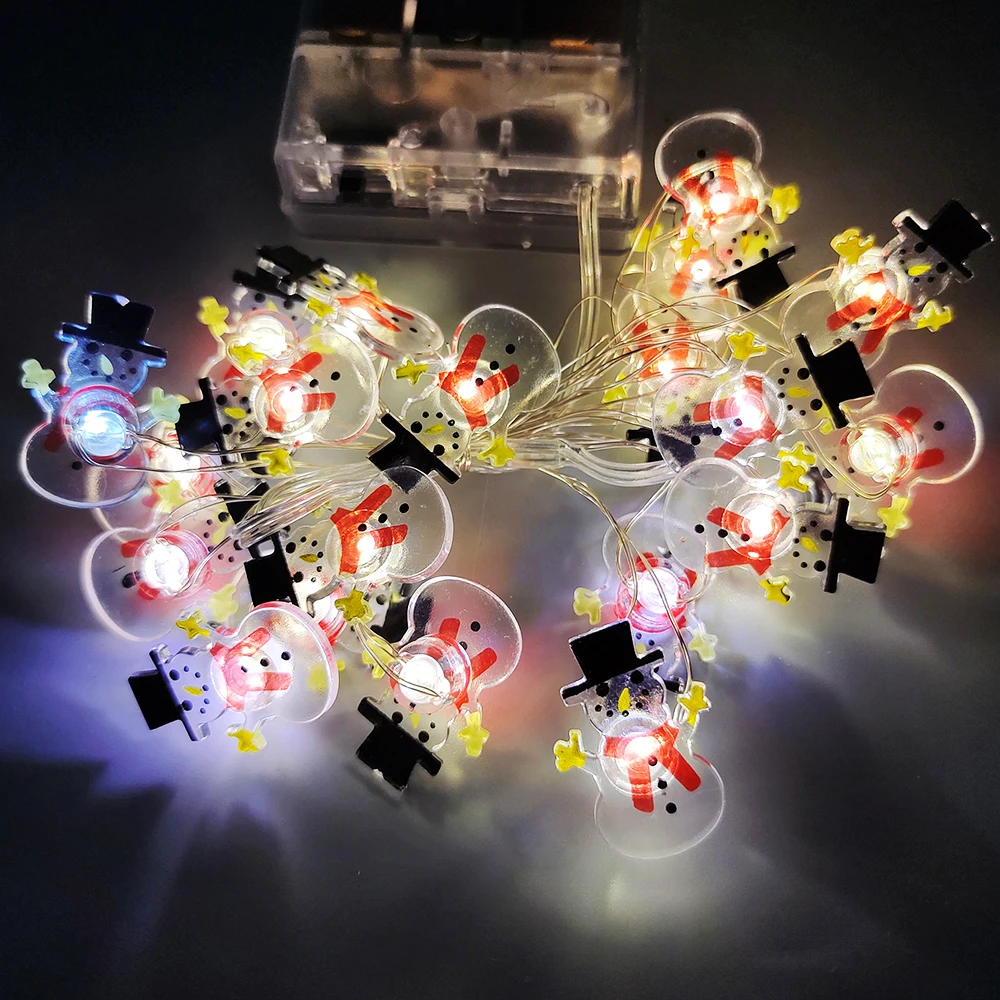 Weihnachten Led Lichterketten Santa Claus Schneeflocke Girlande Fee Beleuchtung Weihnachten Baum Haus Garten Weihnachten Party Decor Neue Jahr – Detail 9