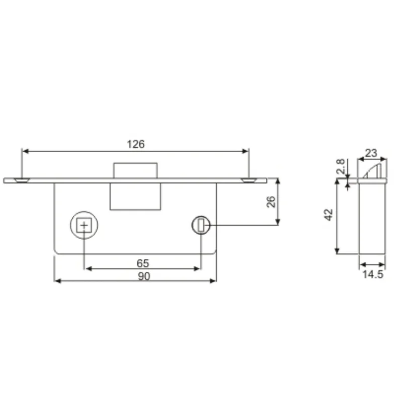 High quality door mortise lock body and cylinder for aluminum door Child safety lock system kitchen bedroom home