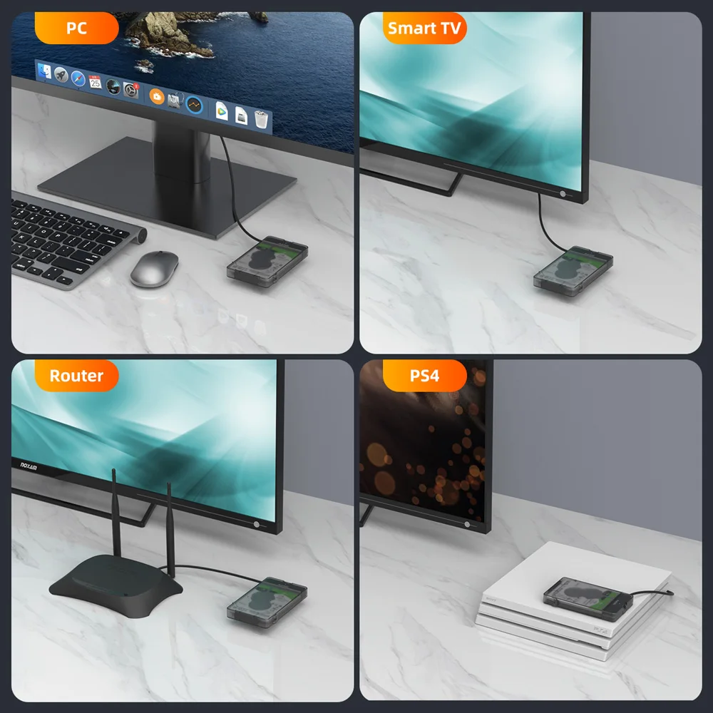 2.5-inch USB3.0 HDD Case Laptop Hard Drive External Box SSD Solid State Mechanical SATA Serial Port Hard Drive Box for PC solid state drive external hard drive external hard drive case ssd enclosure hard drive enclosure hard disk case external hard drive box hdd case enclosure